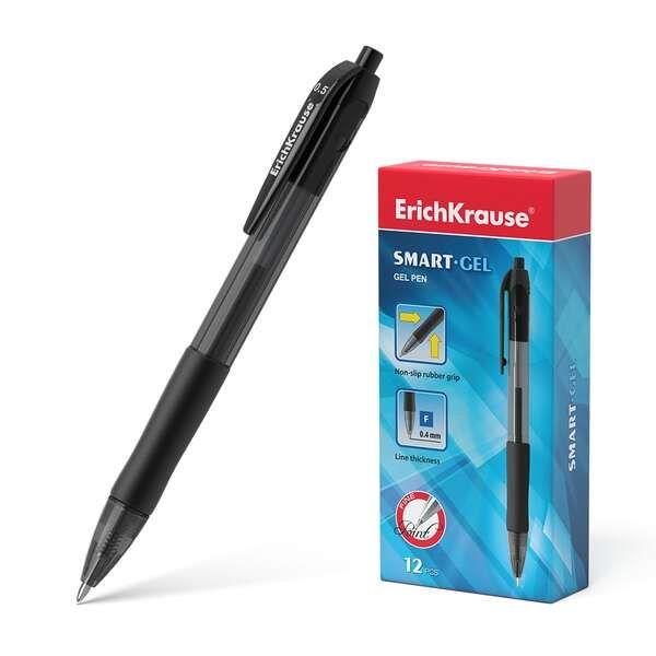 Caneta de Gel Automática ERICHKRAUSE Smart-Gel (Preto)