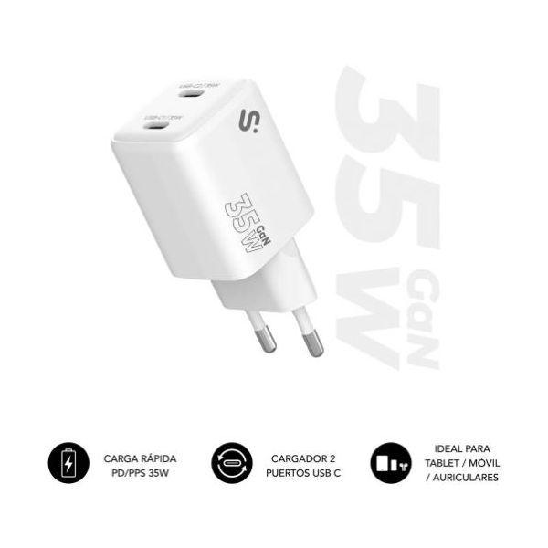 Carregador de Parede SUBBLIM SUBCHG-6G3520 (35 W - GaN - Branco), miniatura 2