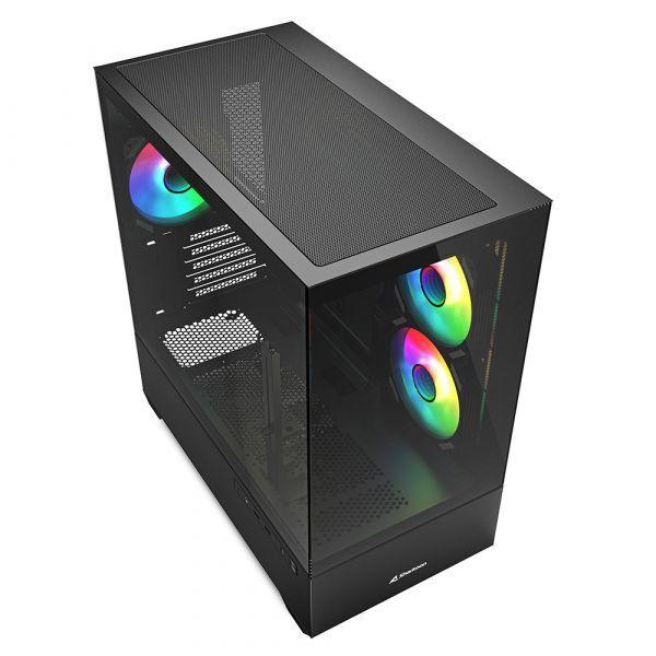 Caixa PC SHARKOON MK6 RGB (micro ATX, Mini-ITX - Midi Tower - RGB multicolorida - Branco) — miniatura 2