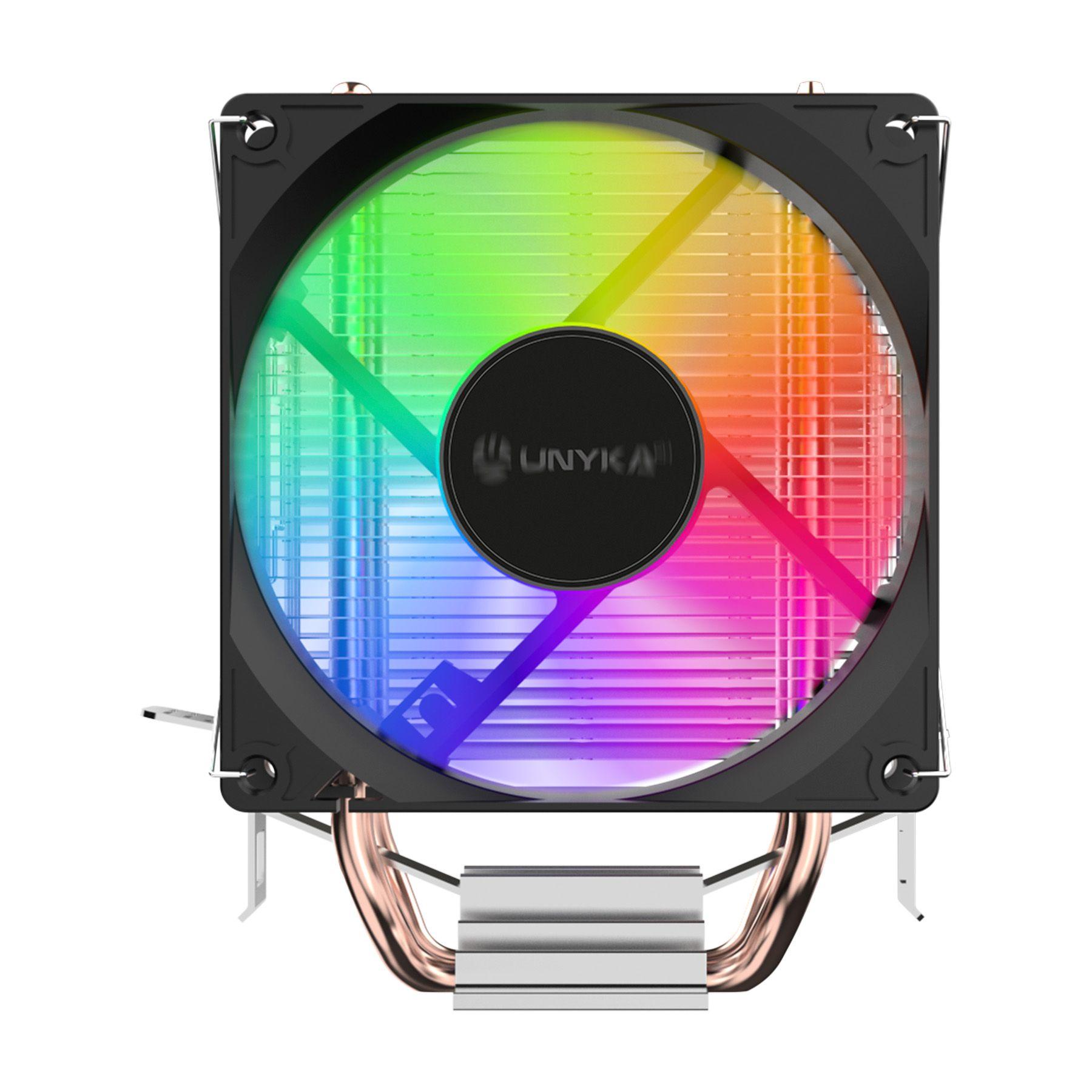 Dissipador de CPU UNYKAch UNYCOOL H21 ARGB (90 mm - 2000 RPM - Vermelho, Verde, Azul - Preto e Cinzento) — miniatura 2