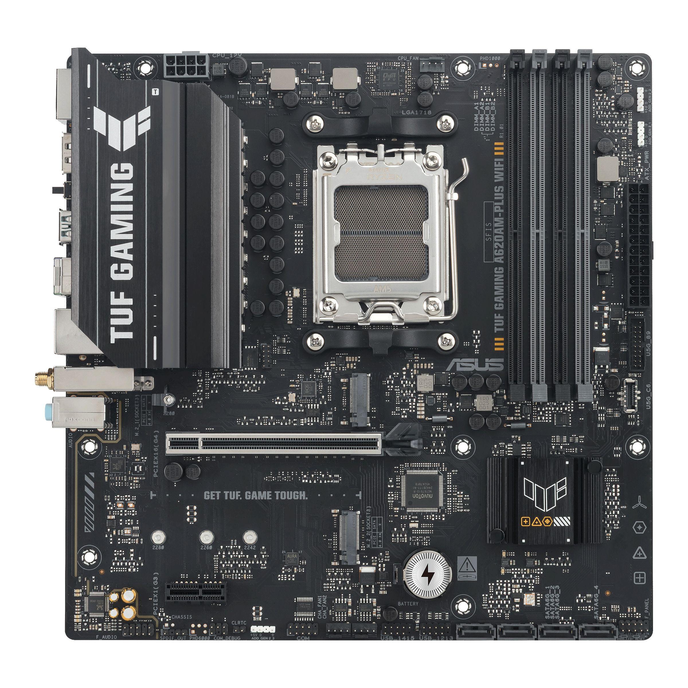 Motherboard ASUS TUF GAMING A620AM-PLUS WIFI (AM5 - micro ATX - Duplo canal)