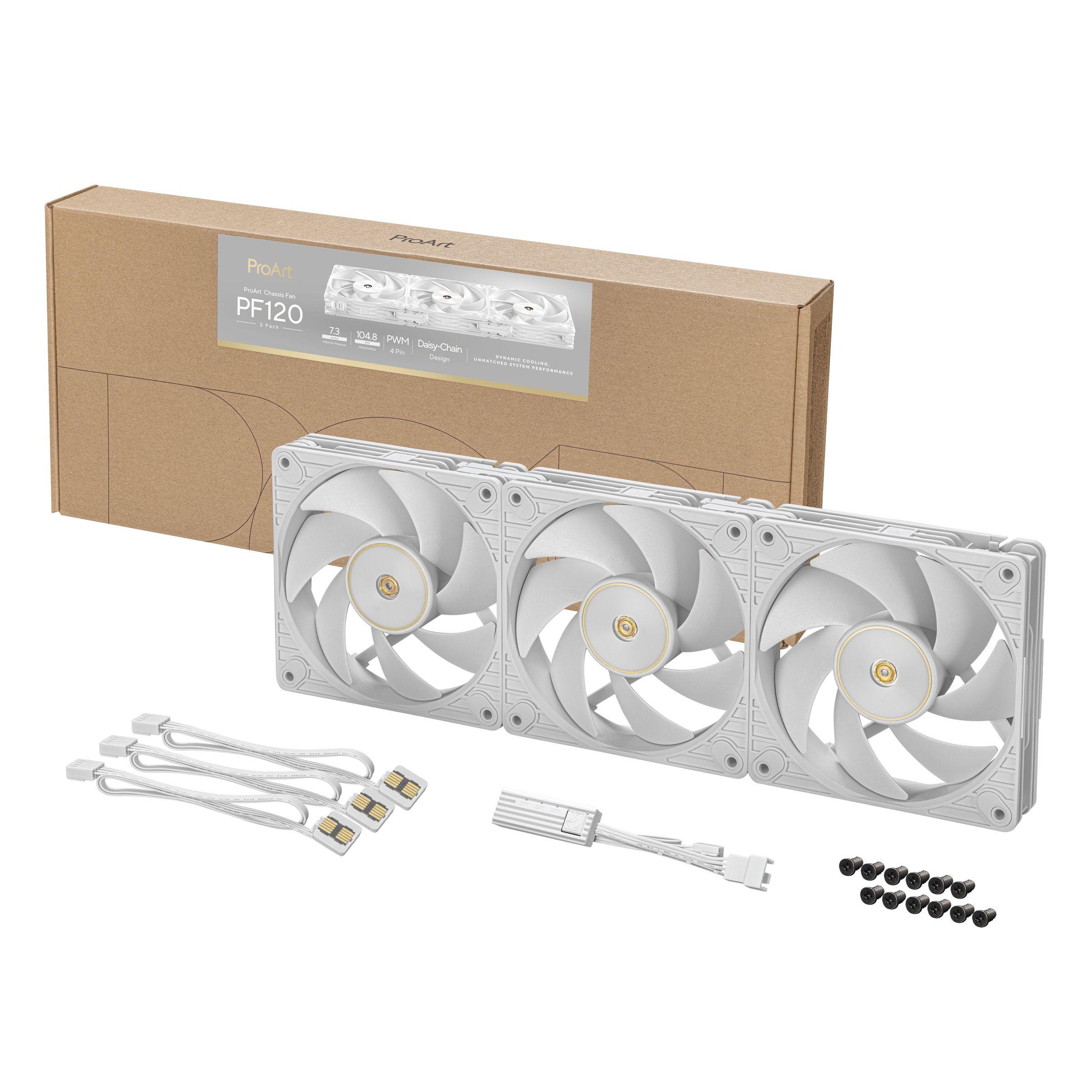 Ventoinhas para Caixa de PC ASUS ProArt PF120 PWM (Branco), miniatura 19