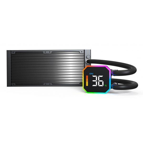 Sistema de Arrefecimento Líquido CPU MONTECH HyperFlow Digital 240 (12 cm - 2200 RPM - Âmbar, azul, verde, vermelho - Preto) — miniatura 4