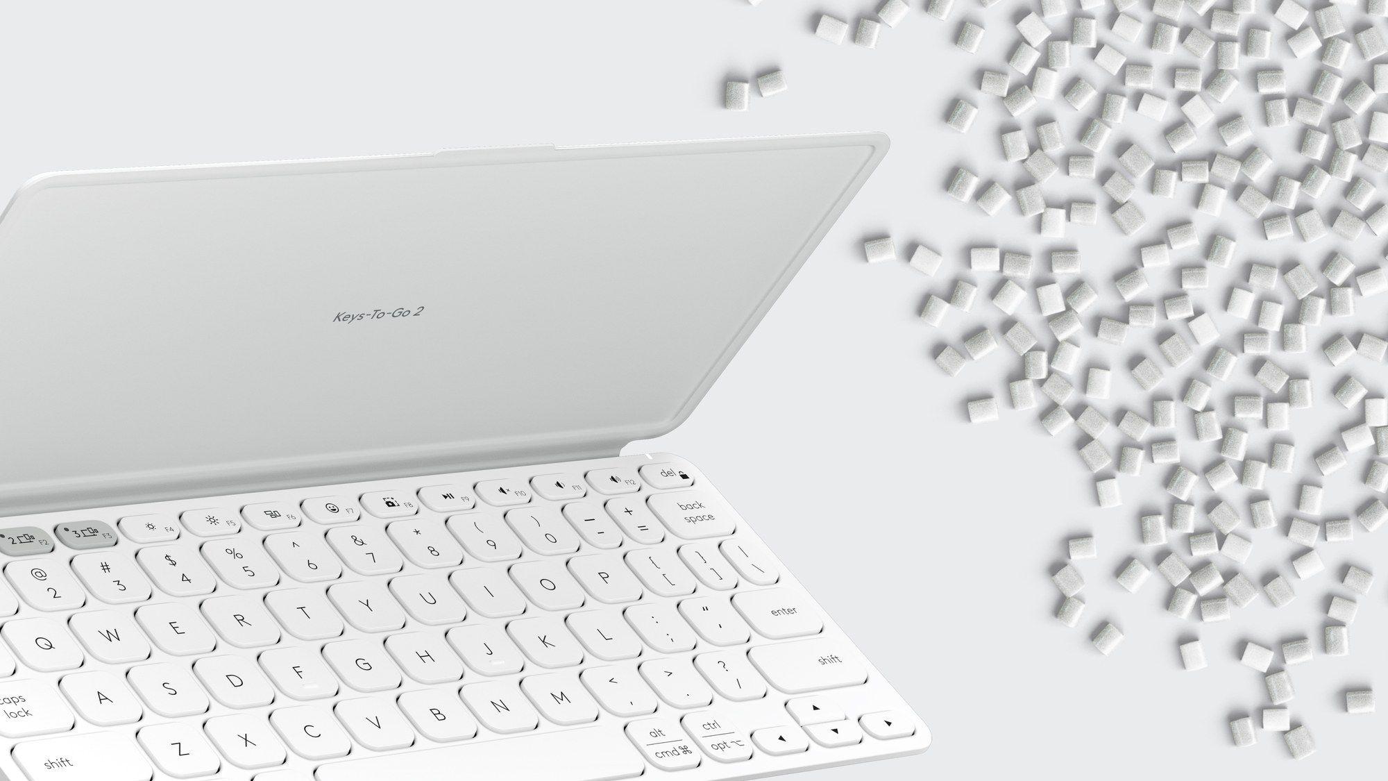 Teclado LOGITECH Keys-To-Go 2 (Espanhol - Teclas tesoura - Mini - Cinzento e Branco) — miniatura 8