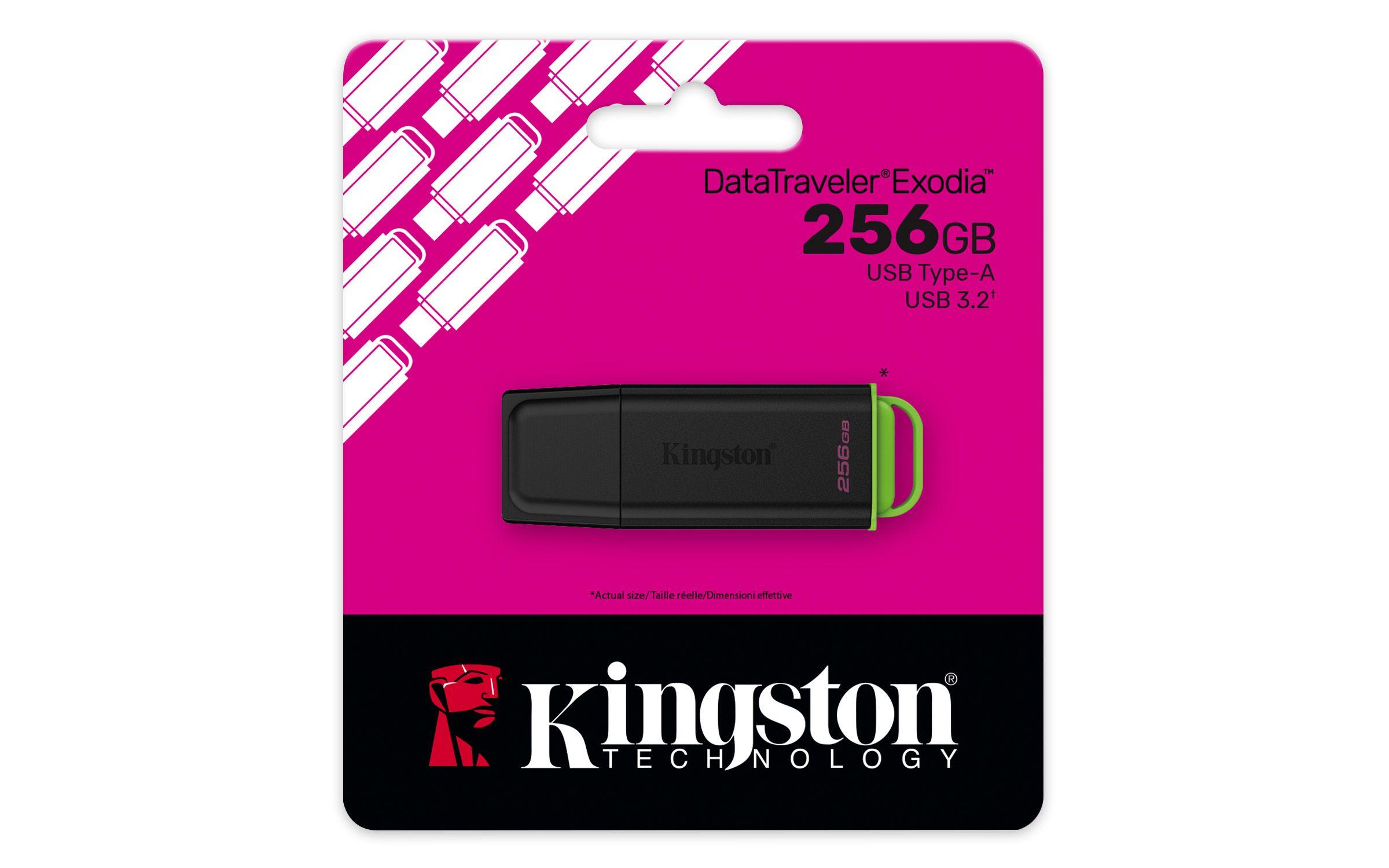 Pen USB KINGSTON DataTraveler Exodia DTXG2 (256 GB - Tampa - USB Type-A - Preto e Verde) — miniatura 4
