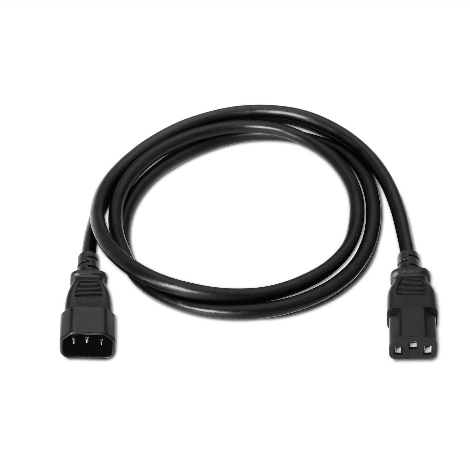 Cabo de Alimentação AISENS A132-0171 (1,5 m - Acoplador C13 - Acoplador C14 - Preto), miniatura 2