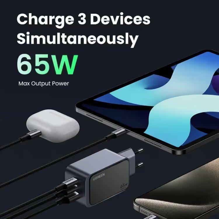 Carregador de Parede UGREEN Nexode S 65W (65 W - Cinzento) — miniatura 2