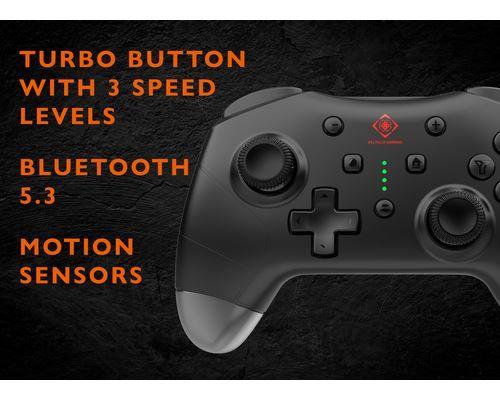 Comando Gaming DELTACO GAM-183 (Nintendo Switch - Bluetooth 5.1 - Preto) — miniatura 3