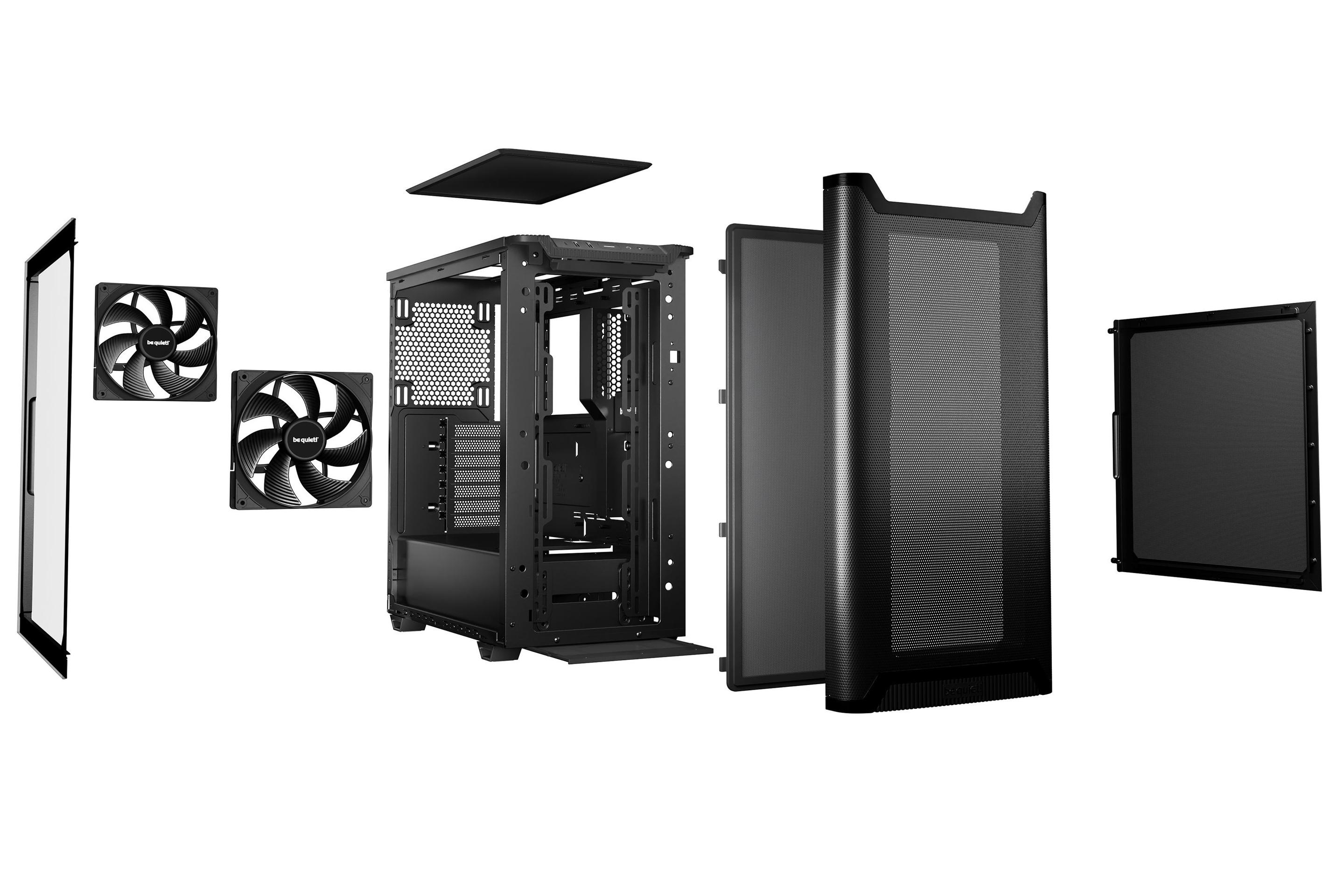 Caixa PC BE QUIET PURE BASE 501 Airflow Window (ATX, micro-ATX, Mini-ITX - ATX, PS2 - Midi Tower - Preto) — miniatura 4