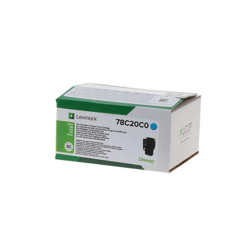 Toner LEXMARK 78C20C0 (1400 páginas - Ciano), imagem 1