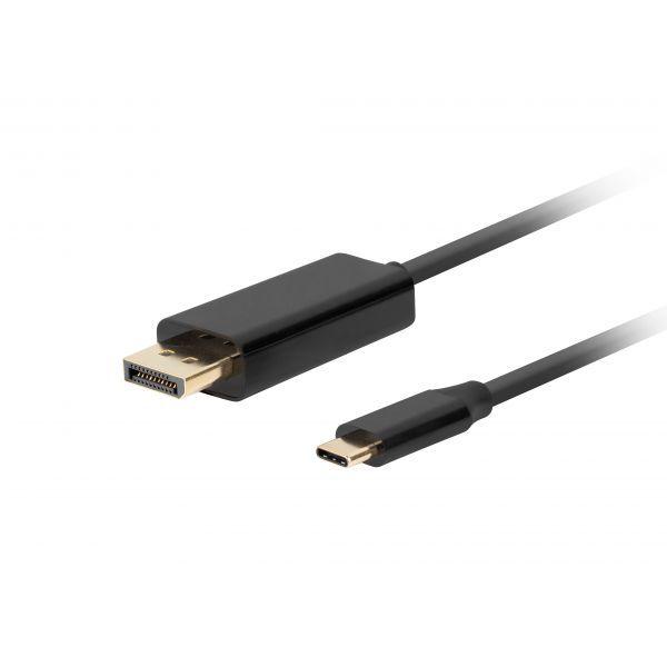 Cabo USB-C para DisplayPort LANBERG CA-CMDP-10CU-0005-BK (0,5 m - USB Tipo C, macho - DisplayPort, macho - Preto) — miniatura 2