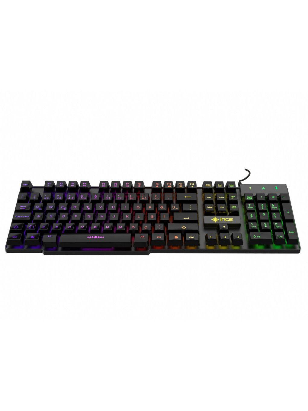 Teclado Gaming INCA IKG-446 (DE - RGB com efeito arco-íris - Preto) — miniatura 3