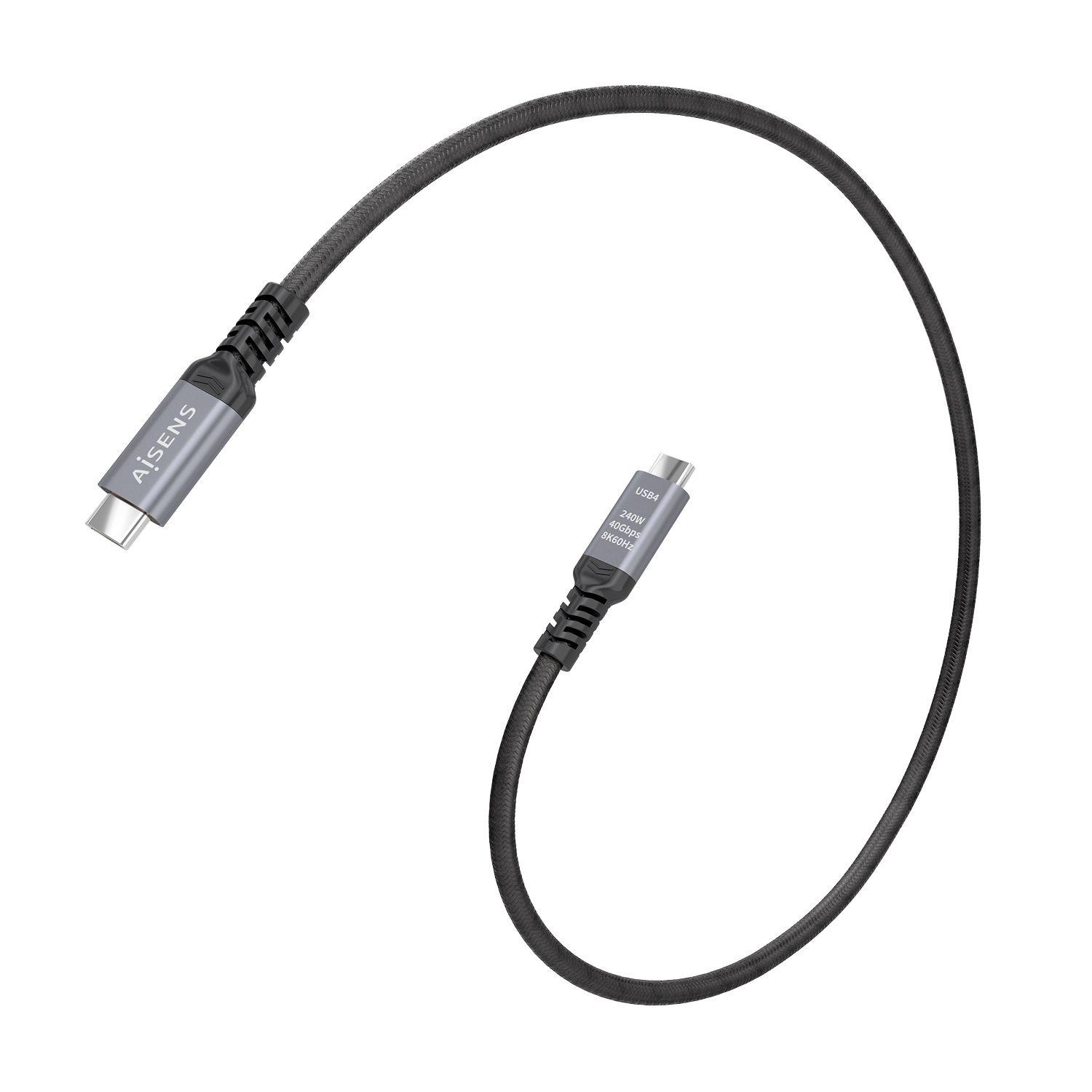Cabo USB-C AISENS A156-0993 (0,5 m - USB-C - Preto) — miniatura 2