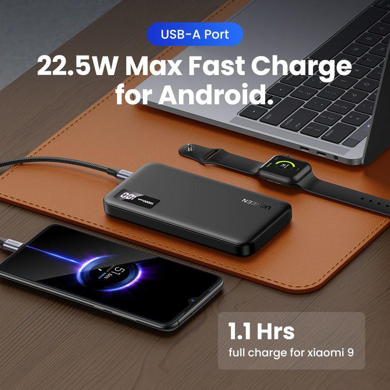 Bateria Externa UGREEN PB311 (10000 mAh - 72 Wh - 20 W - Preto), miniatura 3