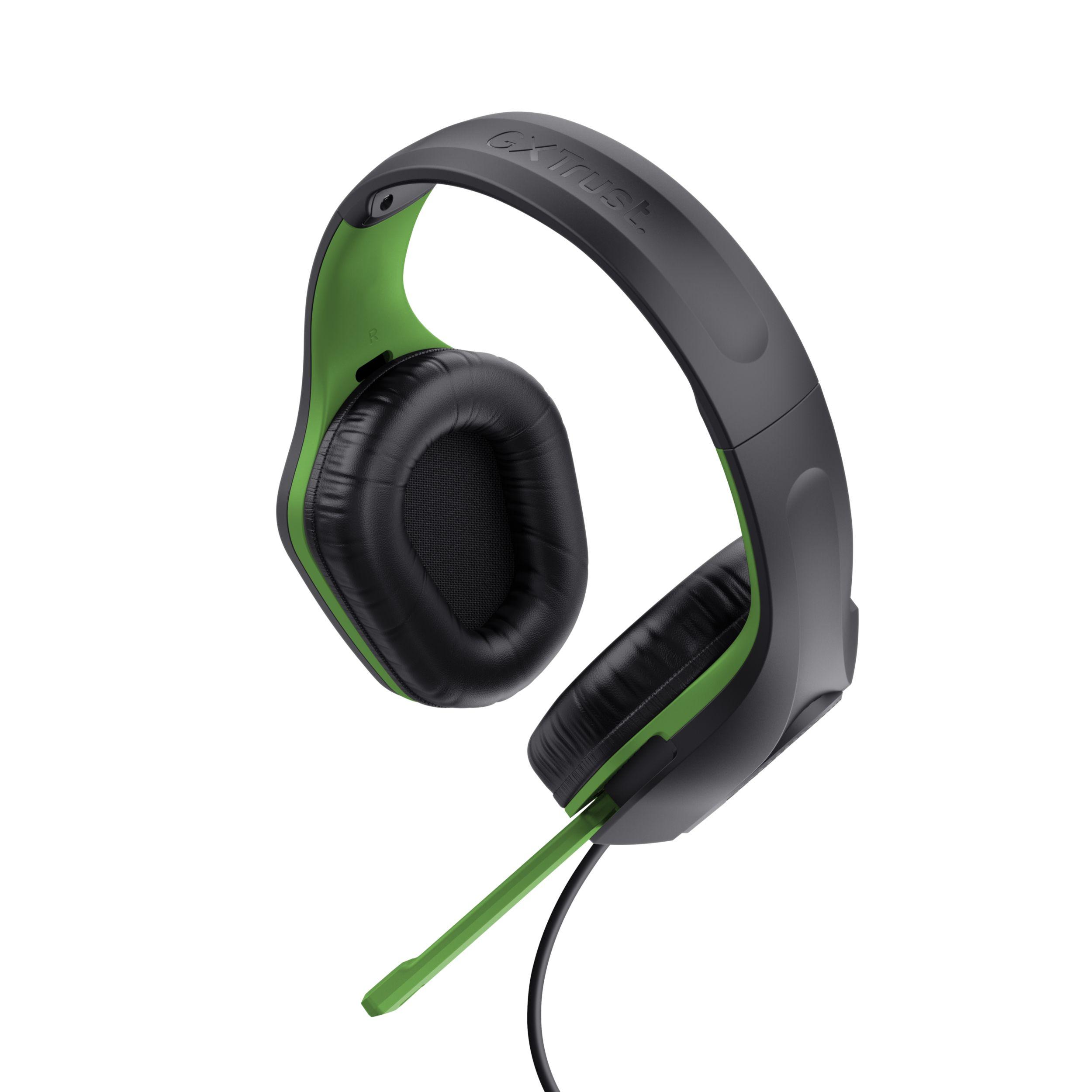 Headset Gaming TRUST GAMING GXT 415X Zirox (Binaural - Com fios - Circum-aural - Preto/Verde), miniatura 4