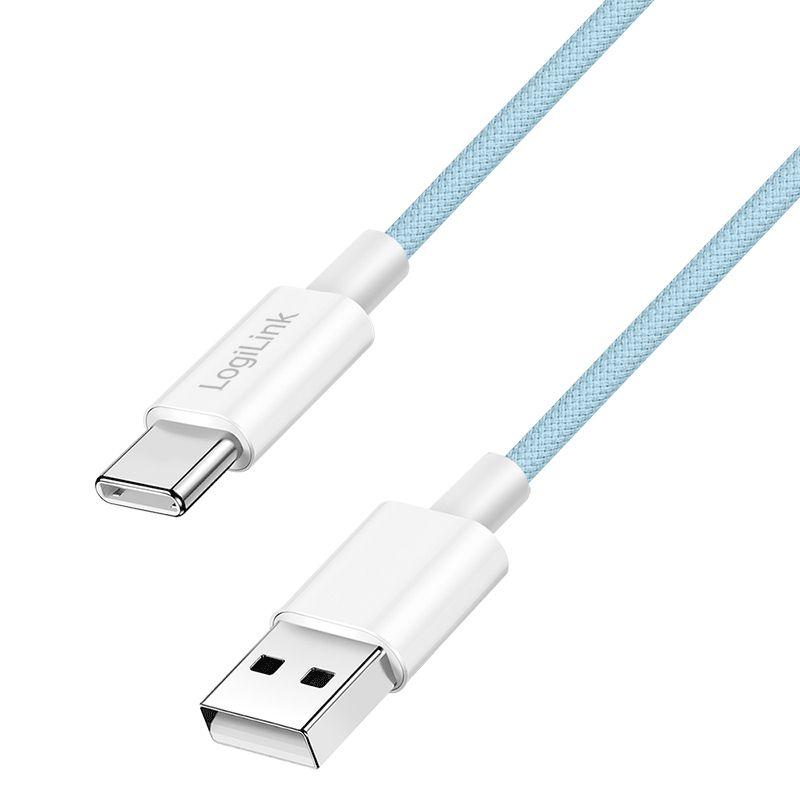 Cabo USB-A para USB-C LOGILINK CU0329 (0,5 m - USB-A - USB-C - Azul)