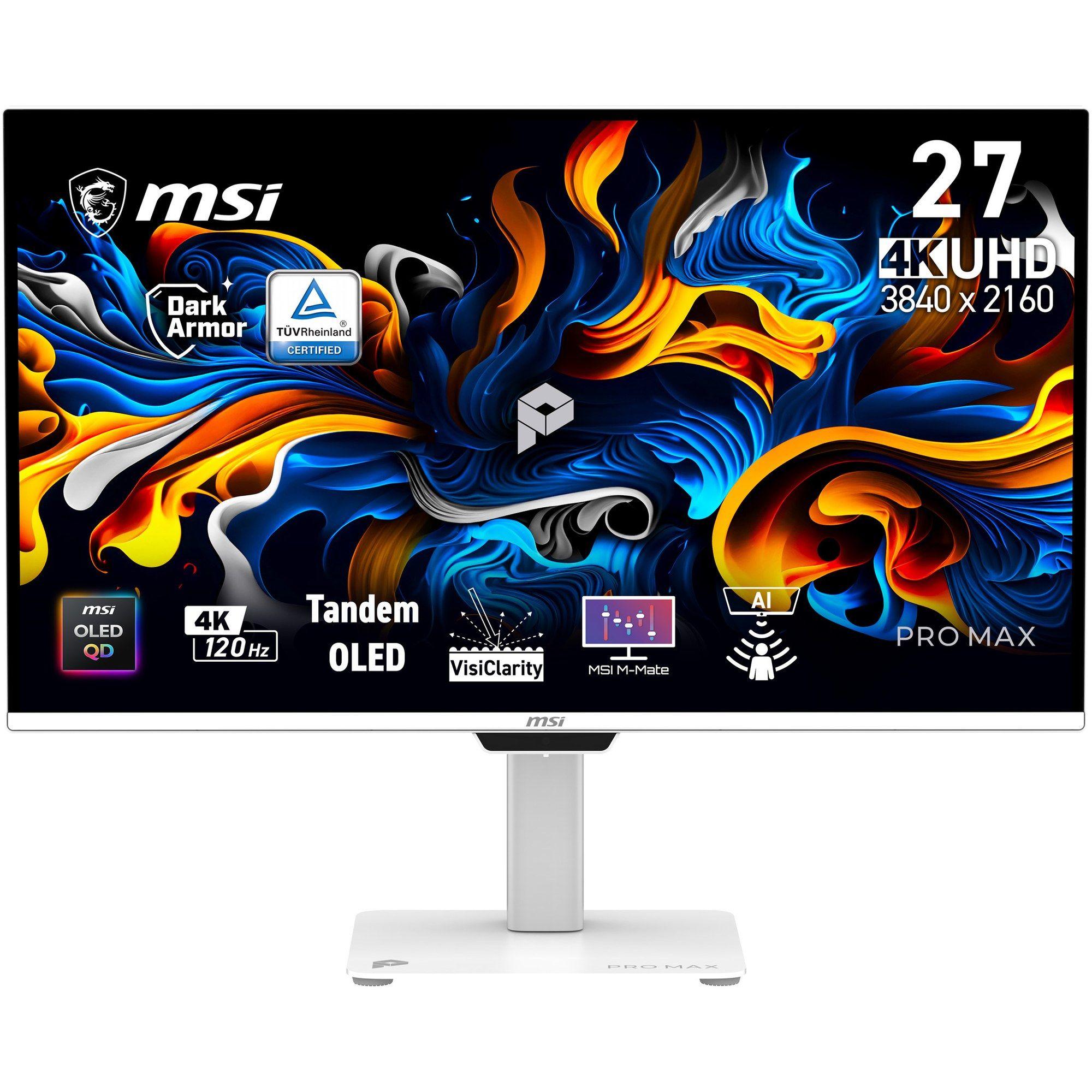 Monitor MSI PRO MAX 271UPXW12G (26,5" - OLED - 120 Hz - Branco)