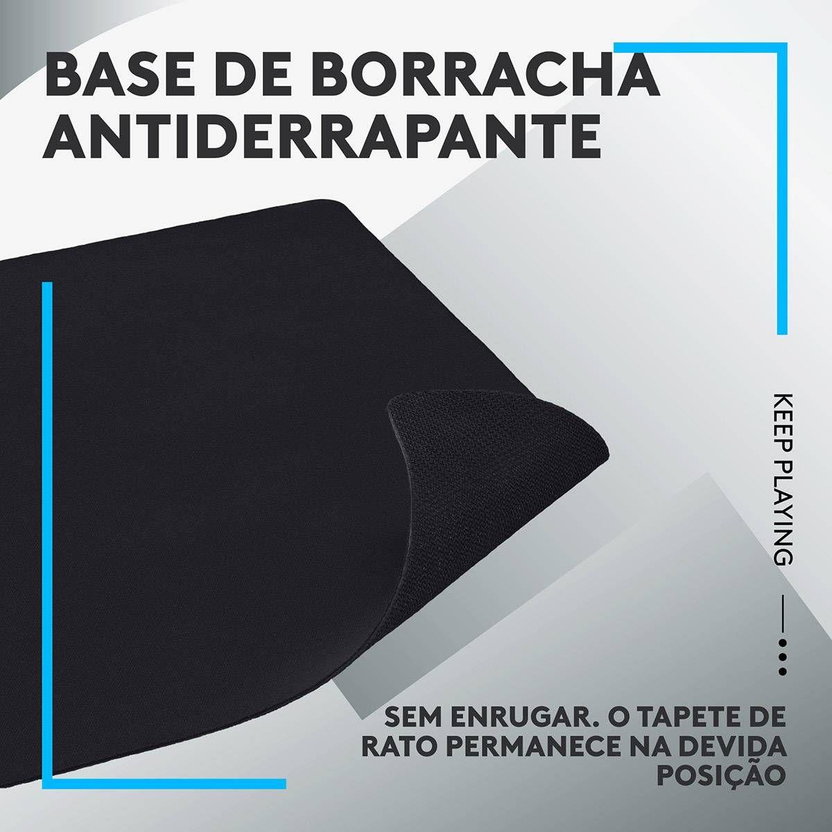 Tapete de Rato Gaming LOGITECH G240 (Borracha - Têxtil - 1 mm - Preto) — miniatura 6
