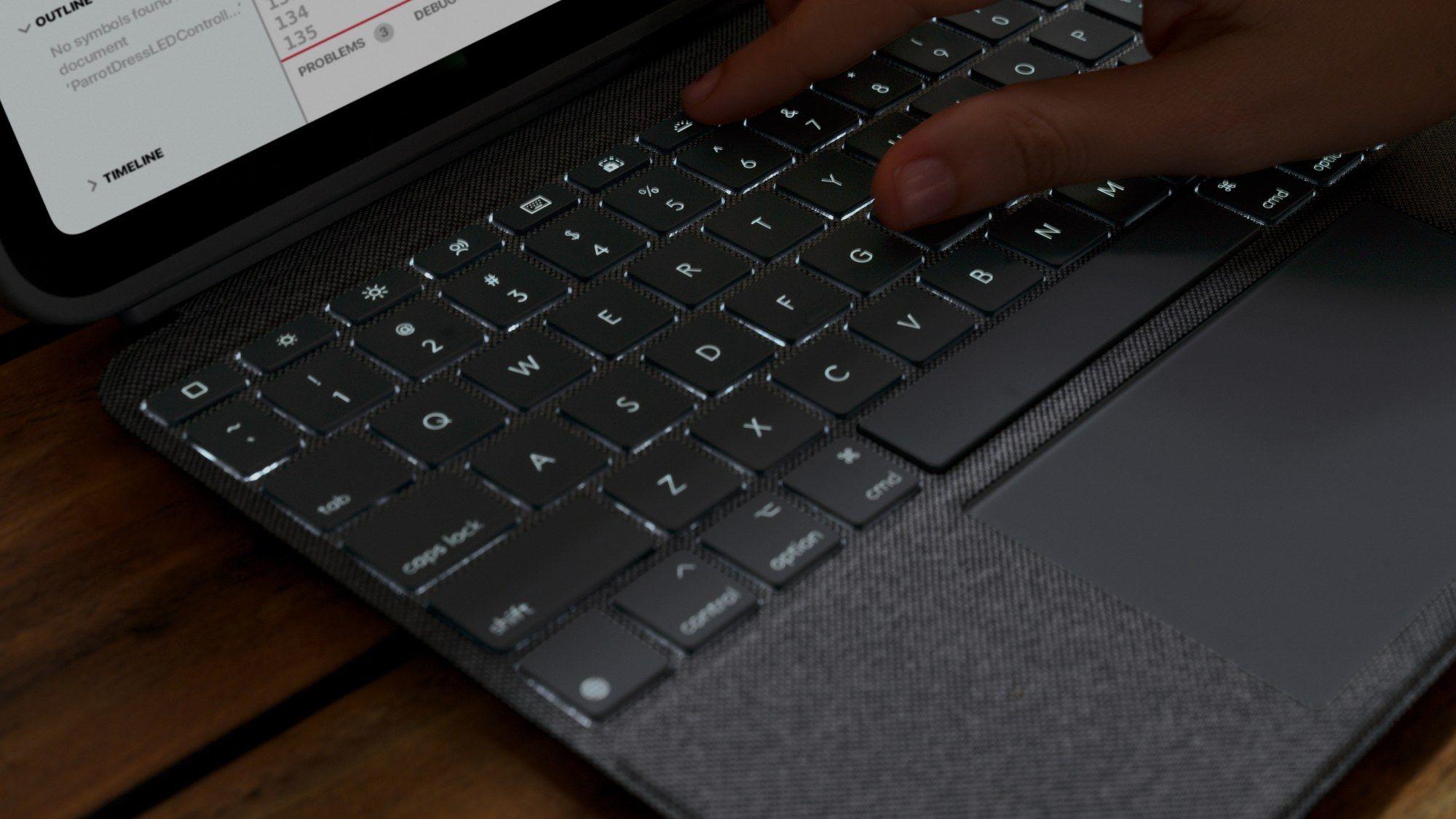 Teclado LOGITECH Combo Touch (Nórdico - Smart Connector - Acoplamento - Cinzento Oxford), miniatura 9