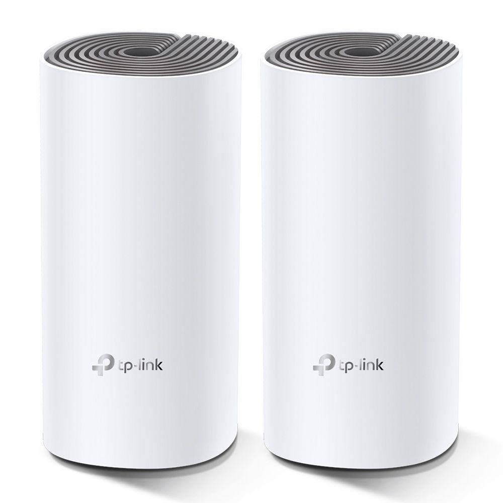 Sistema Wi-Fi Mesh TP-LINK Deco E4 (2-PACK) (Wi-Fi 5 - 1167 Mbit/s - Banda dupla - Branco/Cinzento)