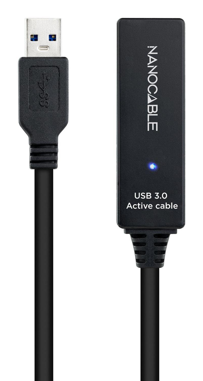 Cabo de Extensão USB 3.0 Amplificado NANOCABLE 10.01.0313 (15 m - USB A - Preto), miniatura 2