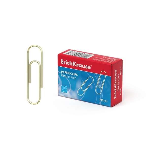 Clips de Papel ERICHKRAUSE 24868 (Aço - 33 mm - Dourado)