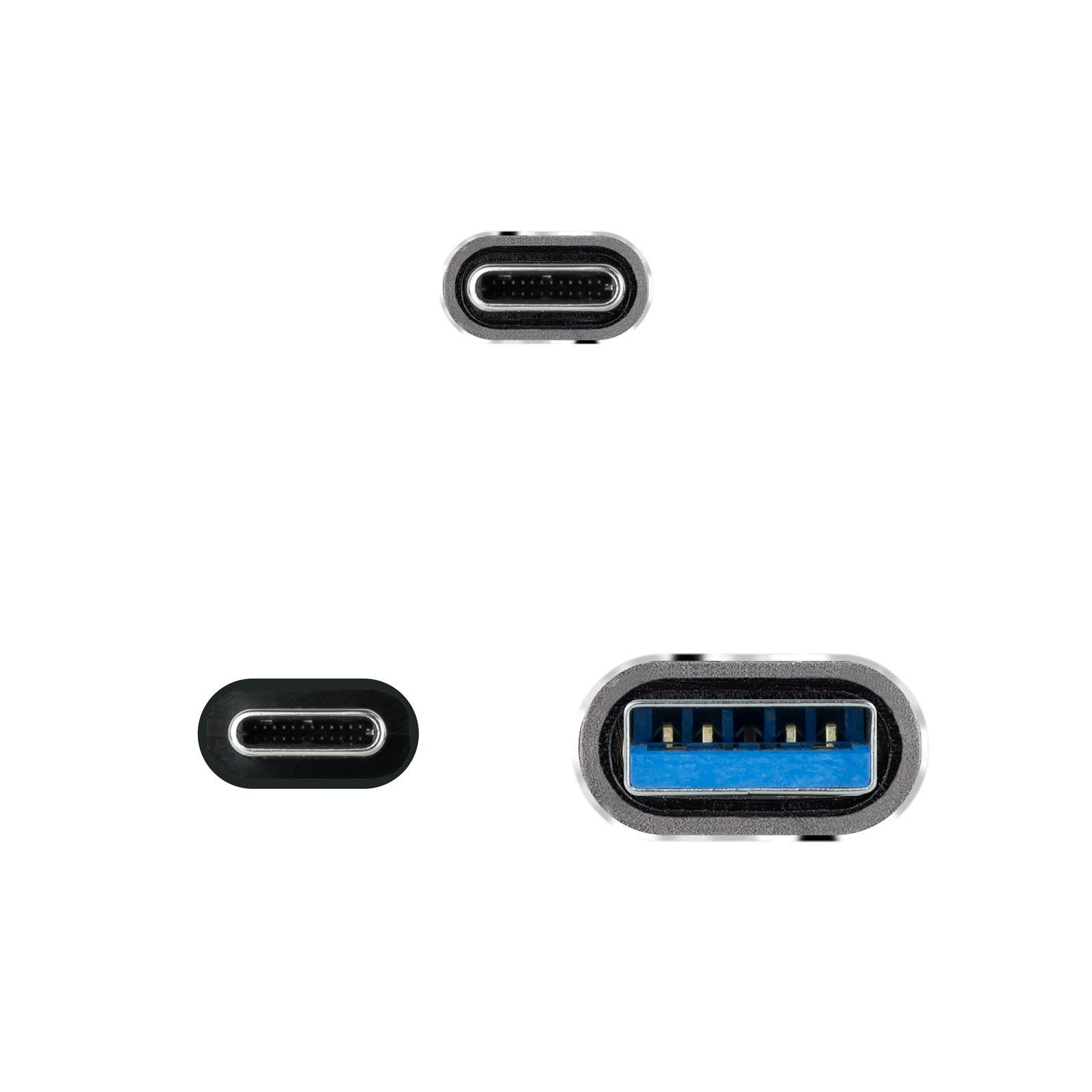 Cabo NANOCABLE 10.01.4111-COMB (1 m - USB C - USB A/USB C - Preto) — miniatura 3