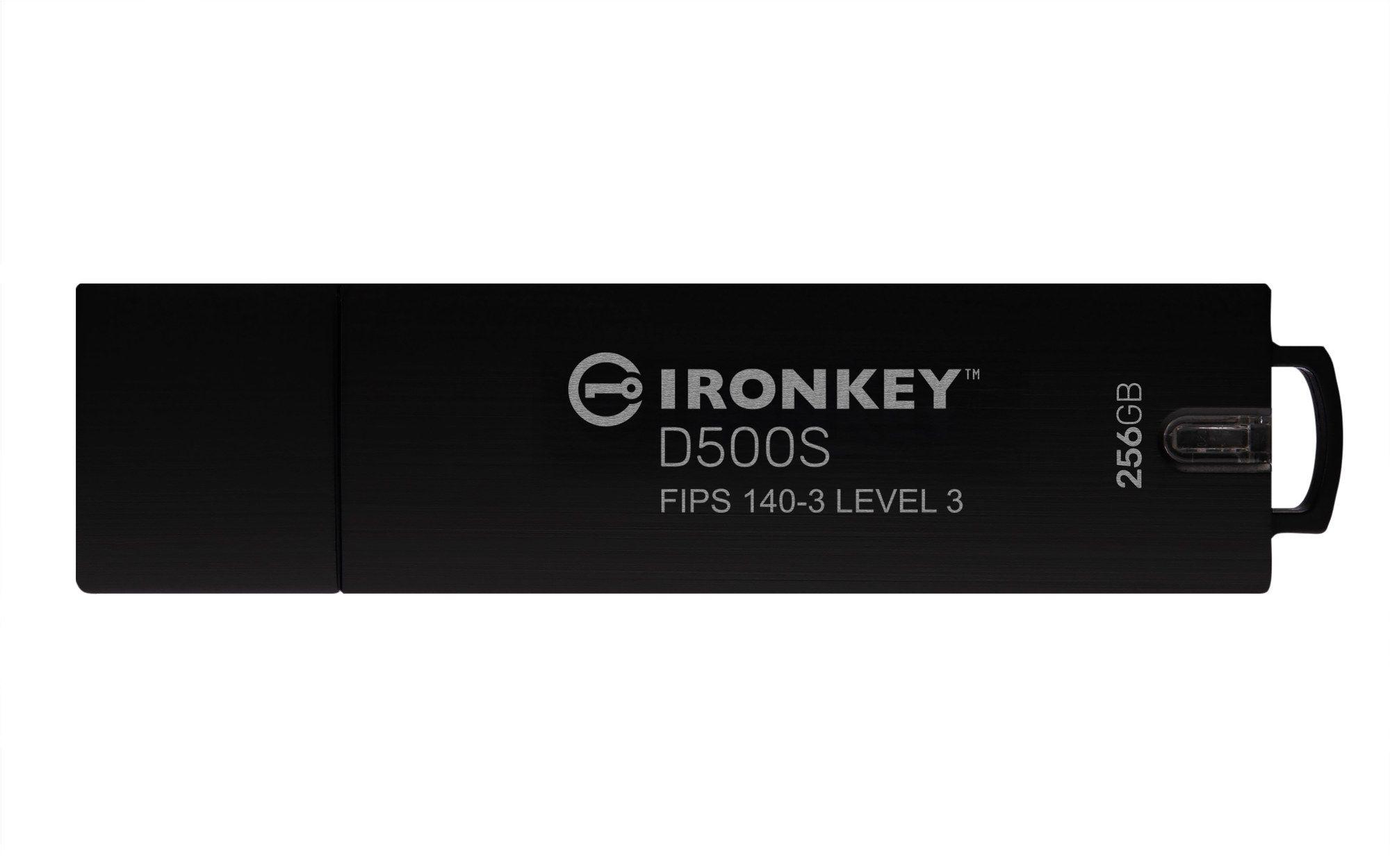 Pen USB KINGSTON IronKey D500S 256GB (USB Type-A - USB-A - 3.2 Gen 1 - Preto)