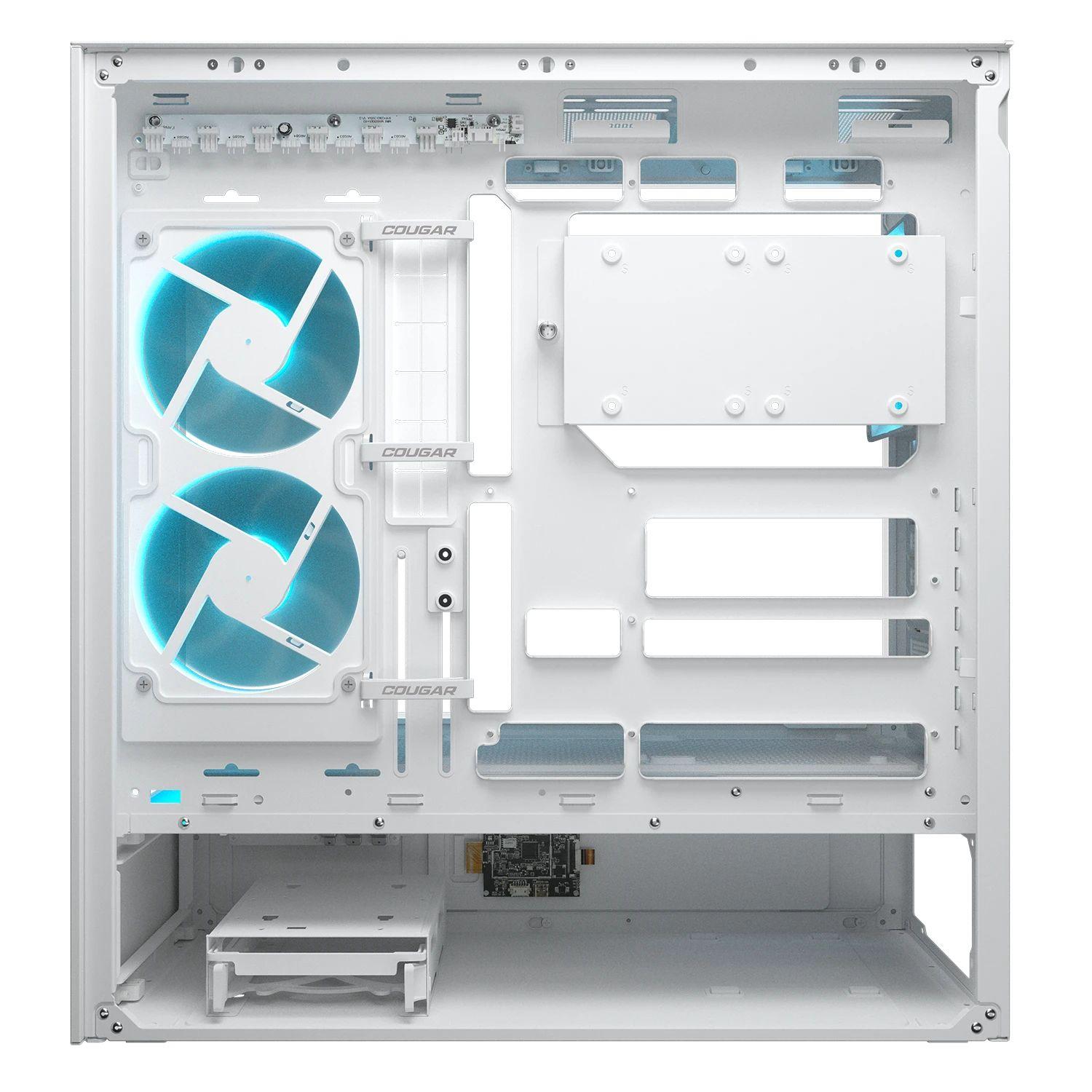 Caixa PC COUGAR CGR-2DA4W-V (ATX, CEB, Micro ATX, Mini-ITX - Midi Tower - Vidro, Aço - Branco) — miniatura 7
