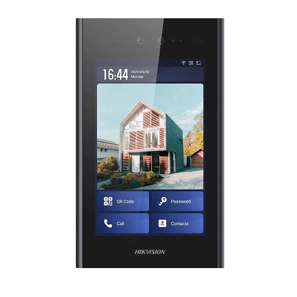 Painel Exterior de Videoporteiro IP HIKVISION DS-KD9403-E6 (Android - Ecrã tátil IPS de 8 polegadas - Câmara 2 MP - IP65 - Preto/Prateado)