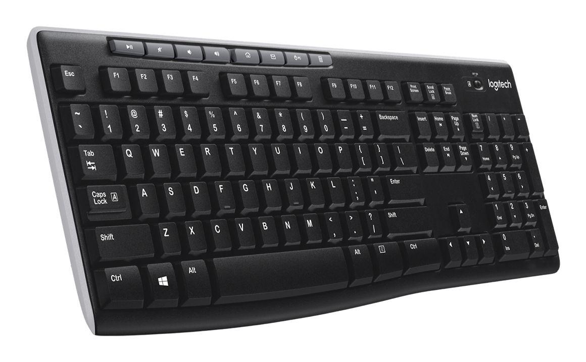 Teclado LOGITECH K270 (Espanhol - Tamanho completo - RF Wireless - Preto)