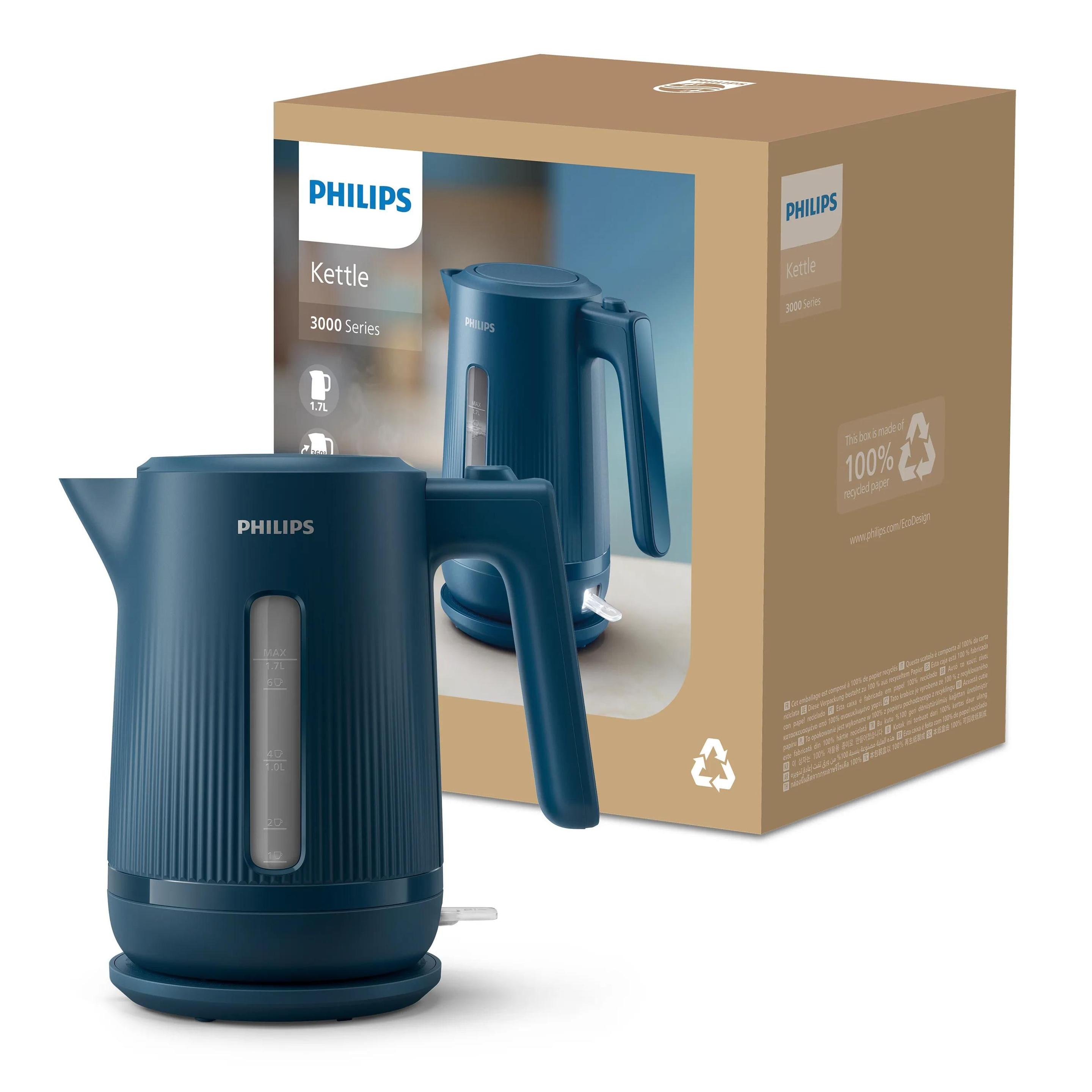 Jarro Elétrico PHILIPS HD9411/70 (2200 W - 1,7 l - Plástico - Azul), miniatura 2