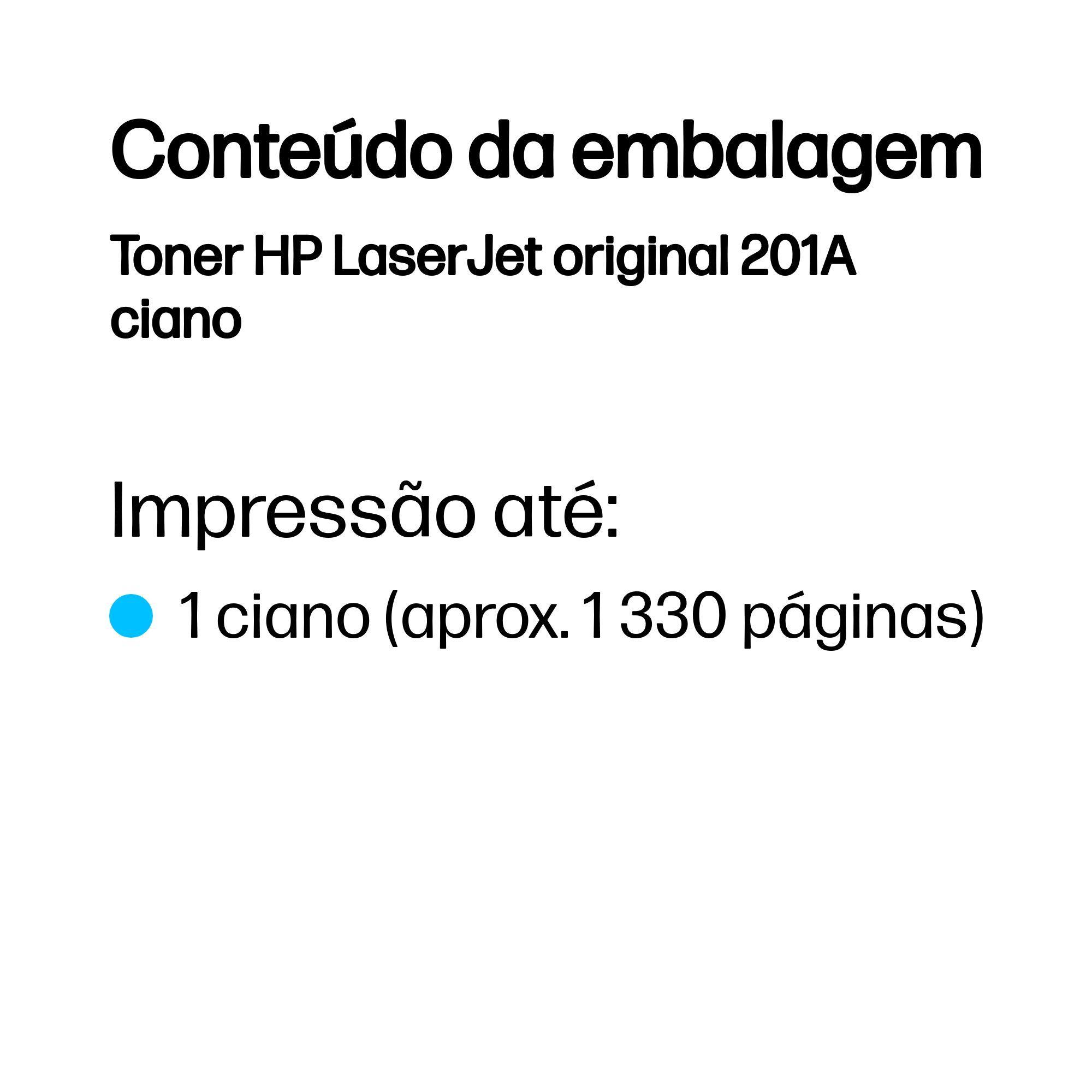 Toner HP 201A CF401A (1330 páginas - Ciano) — miniatura 3