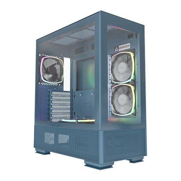 Caixa ATX MONTECH SKY TWO (ATX, Micro ATX, Mini-ITX - 2,5" - RGB azul, verde e vermelho - Azul)
