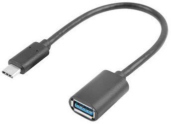 Adaptador USB LANBERG AD-UC-UA-04 (0,15 m - USB-C macho - USB-A fêmea - Preto), miniatura 2