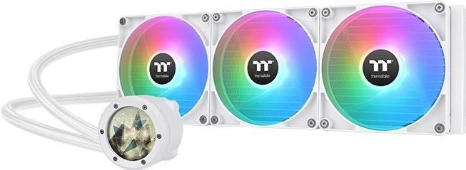 Sistema de Arrefecimento Líquido AIO THERMALTAKE TH420 V2 Ultra ARGB Sync Snow Edition (1800 RPM - Azul, Verde, Vermelho - 13,9 cm - Branco)