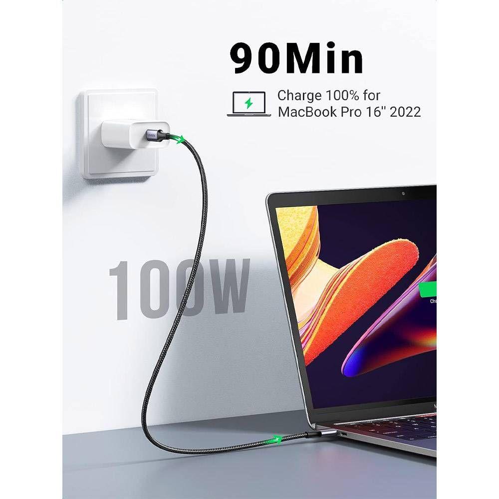 Cabo USB-C UGREEN 70427 (1 m - USB C - Preto) — miniatura 3