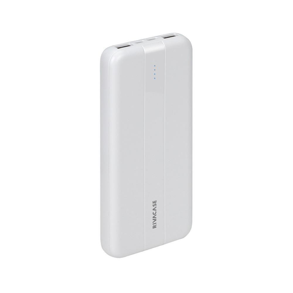 Powerbank RIVACASE VA2041 (10000 mAh - 37 Wh - Micro-USB + USB Type-C - Branco)