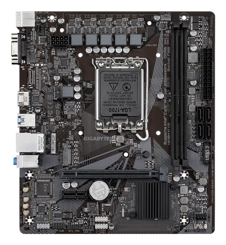 Motherboard GIGABYTE H610M H V2 (LGA 1700 - micro ATX - HD Graphics - Preto) — miniatura 2