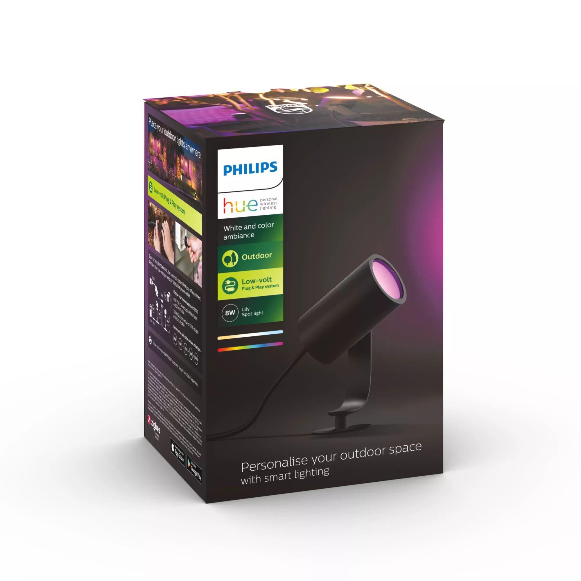 Foco de Jardim Inteligente de Extensão PHILIPS Hue Lily (Alumínio - Preto), miniatura 8