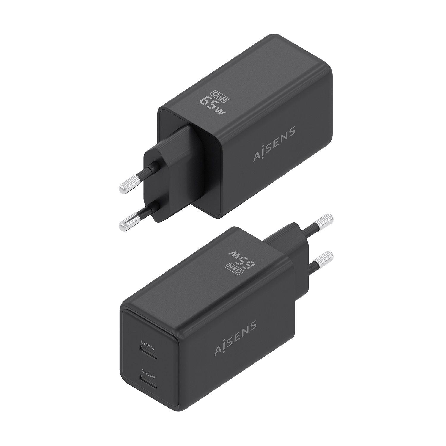 Carregador de Parede AISENS ASCH-65W2P079-BK (65 W - Preto), miniatura 3