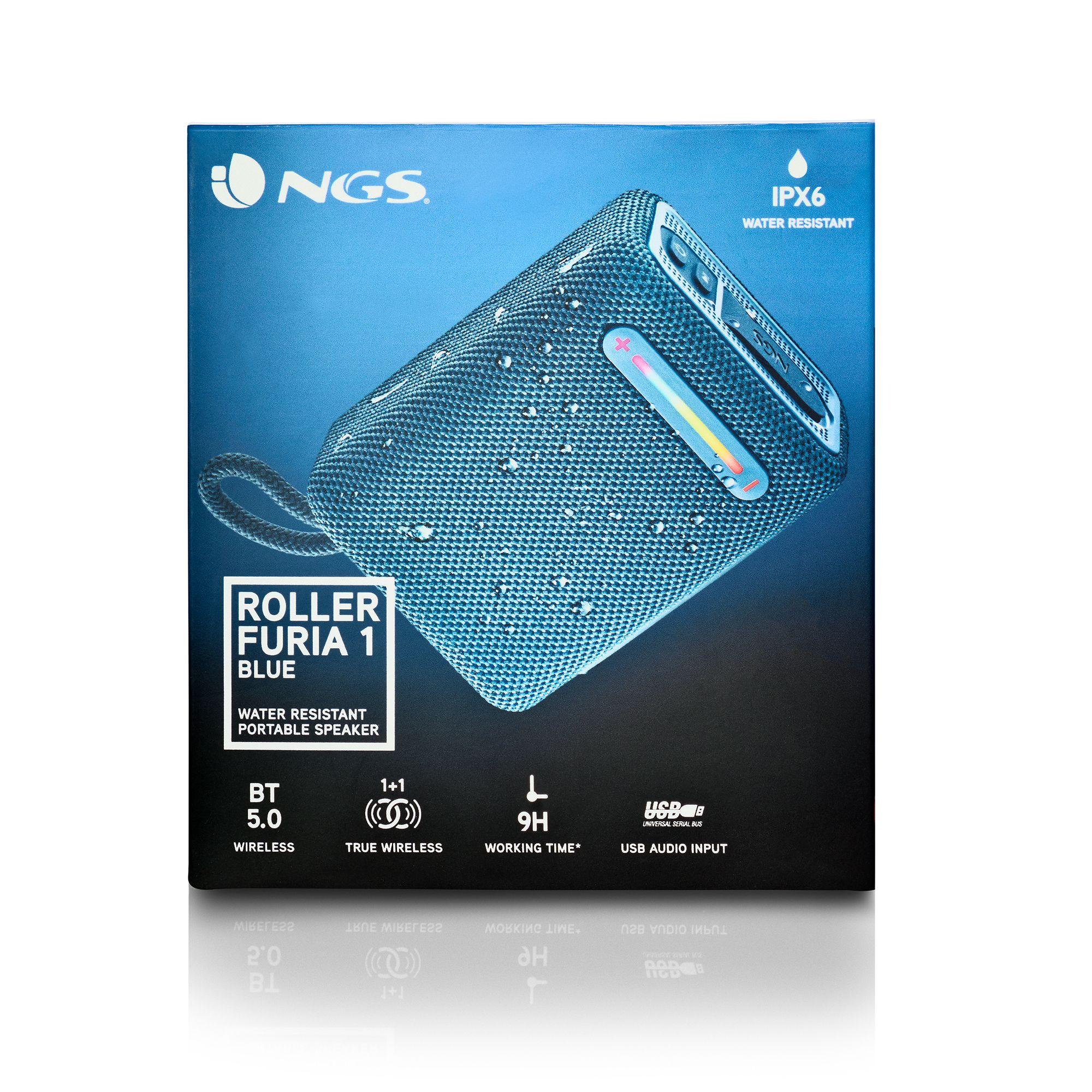 Coluna Portátil Estéreo NGS Roller Furia 1 (7 W - USB - Azul) — miniatura 4