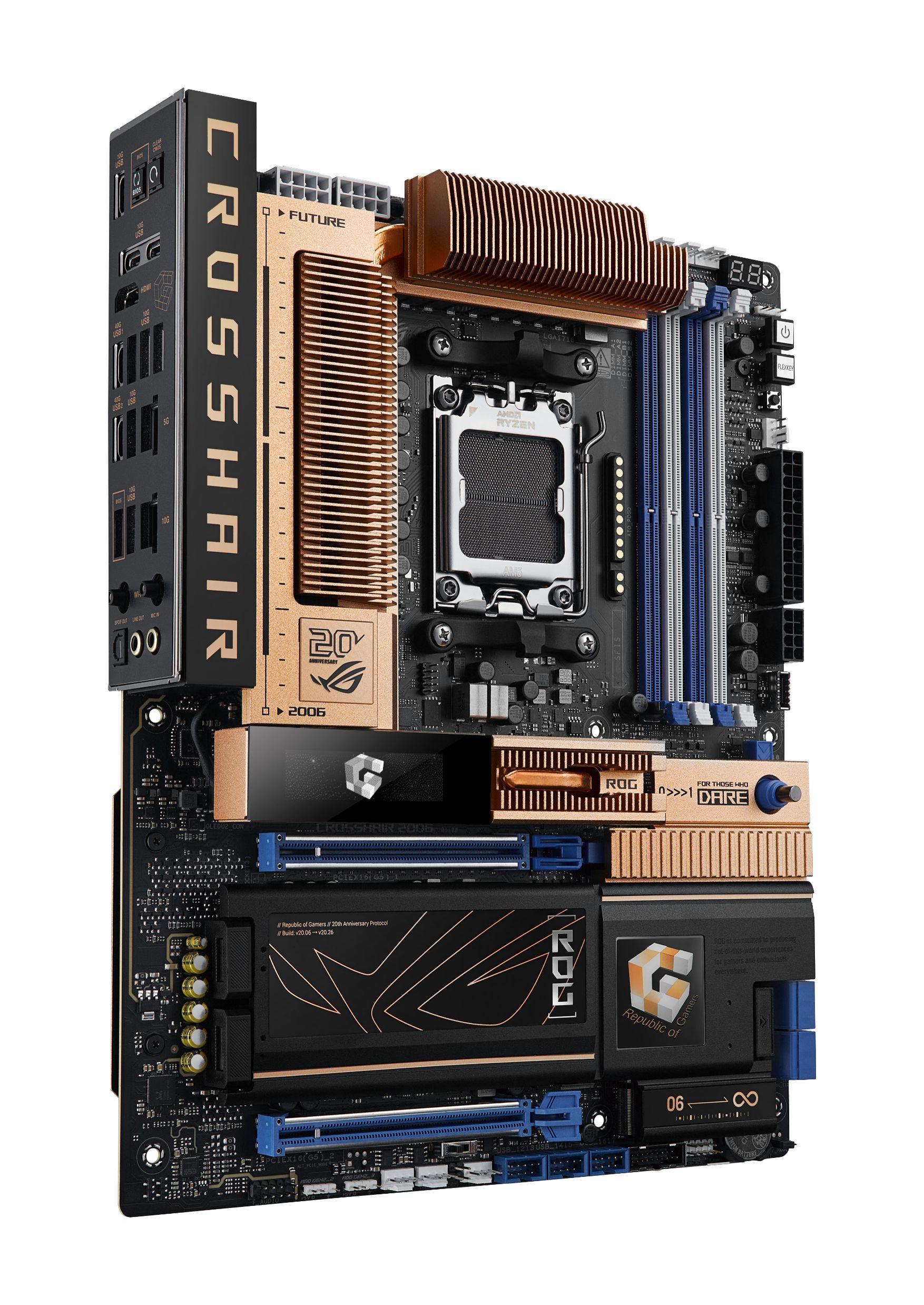Motherboard ASUS ROG Crosshair 2006 (AM5 - ATX - Duplo canal - Preto e Dourado), miniatura 3