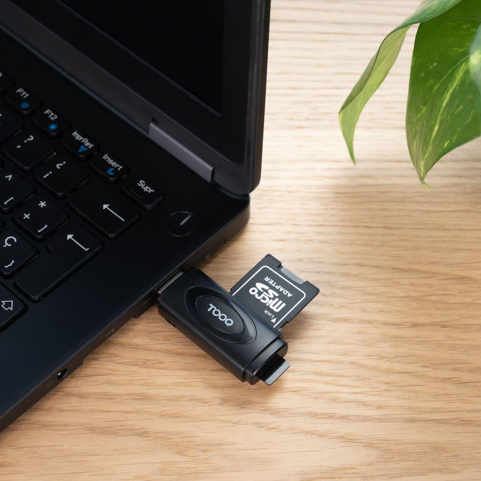 Leitor de Cartões TOOQ TQR-3002B (MicroSD - Preto), miniatura 4
