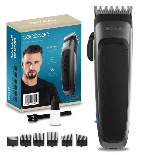 Máquina de Cortar Cabelo CECOTEC PrecisionCare Power Blade (Aço inoxidável - Preto/Cinzento)