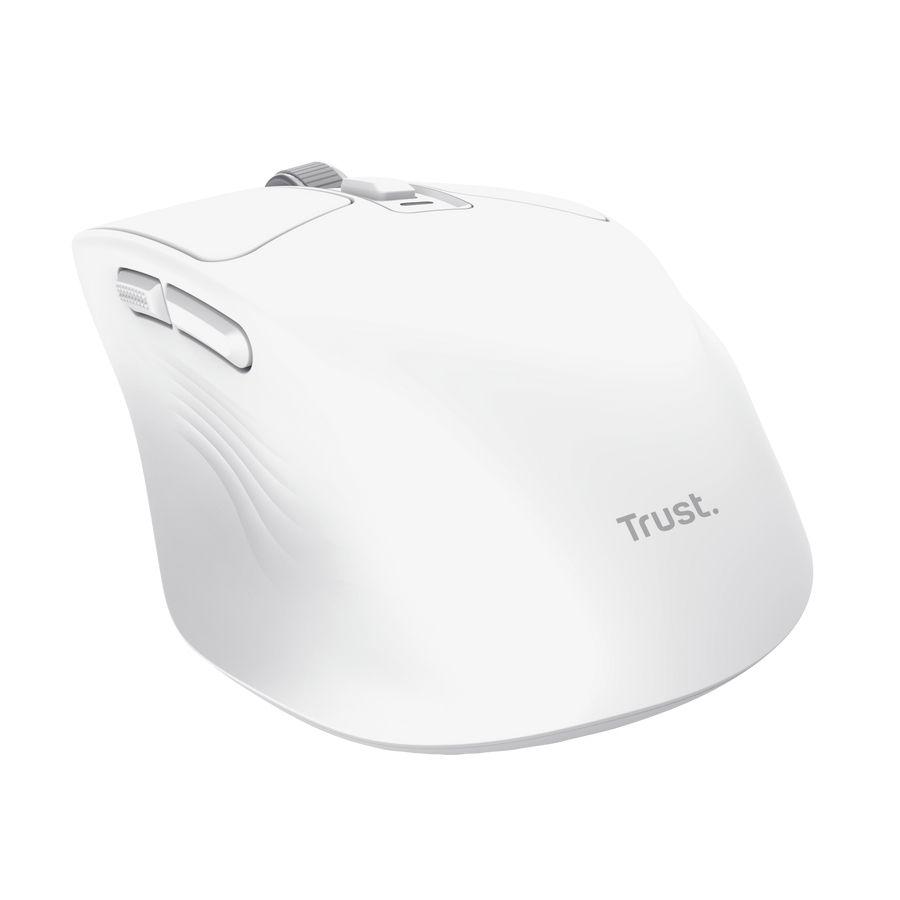 Rato TRUST Niven (Mão direita - 3200 DPI - RF Wireless+Bluetooth - Branco) — miniatura 4