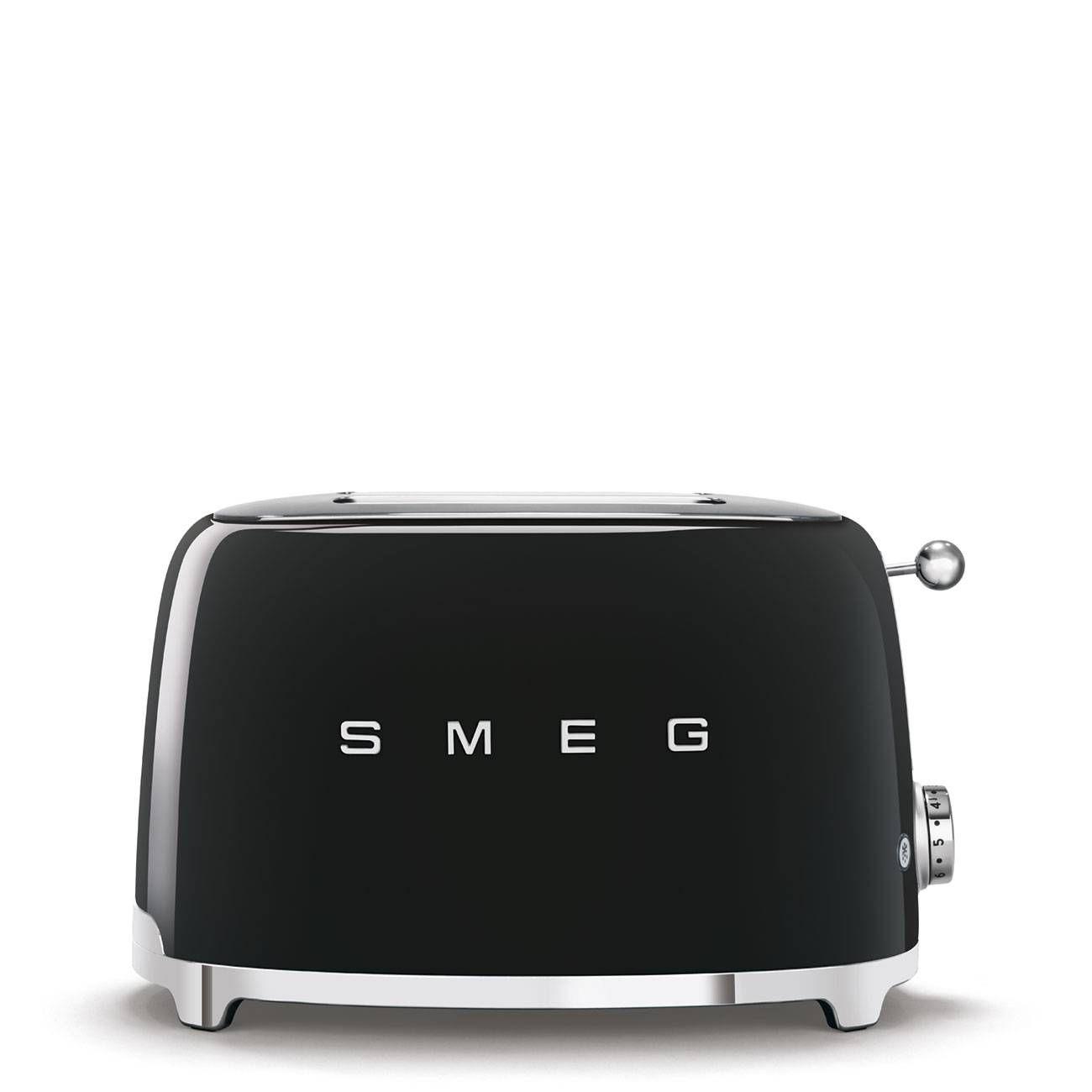 Torradeira SMEG TSF01BLEU (950 W - 2 fatias - Aço inoxidável - Preto)