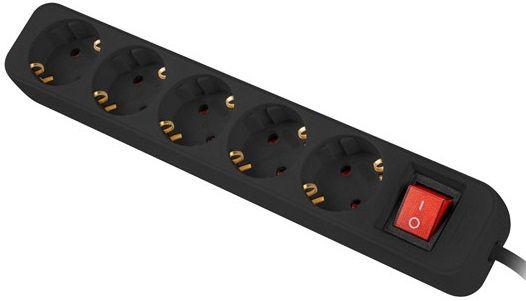 Extensão Elétrica LANBERG PS1-05F-0150-BK (1,5 m - Tipo F - Uni-Schuko CEE 7/7 - Preto), miniatura 3