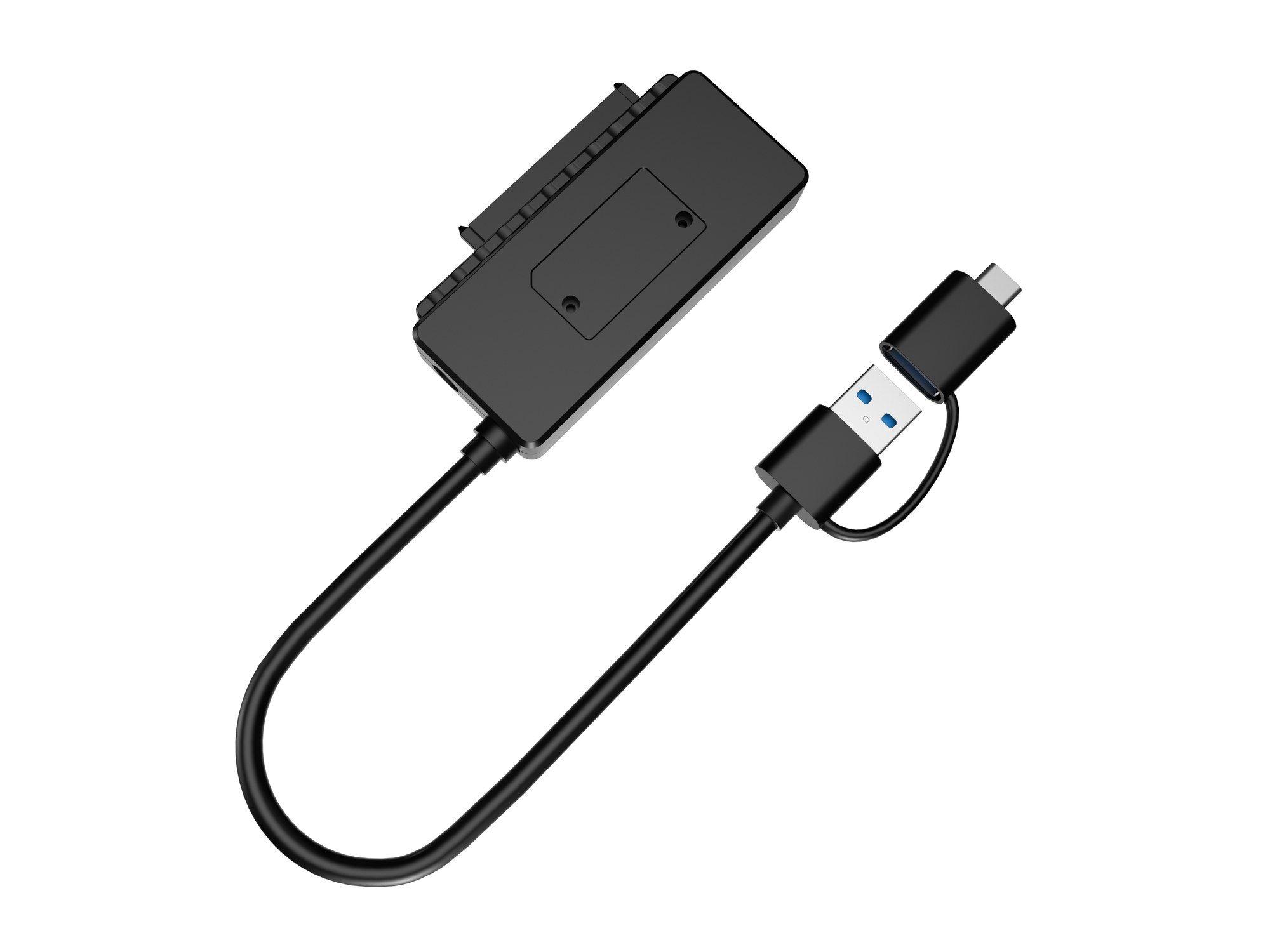 Adaptador USB-C/USB-A para SATA CONCEPTRONIC ABBY21B (SATA 22-pin - USB Type-A - 2,5 e 3,5 polegadas - Preto), miniatura 3