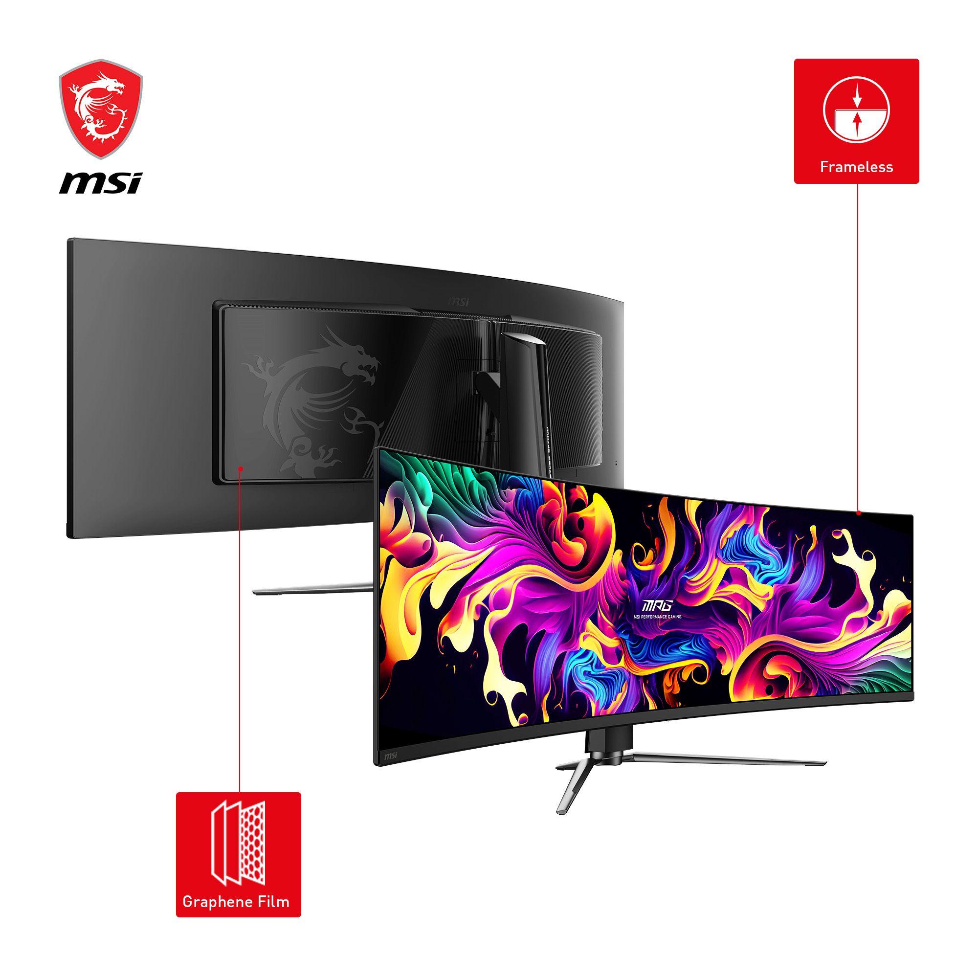 Monitor MSI MPG 491CQPDE QD-OLED (49" - QD-OLED - 144 Hz - Preto) — miniatura 3